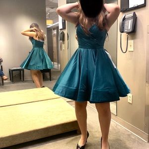 Emerald green cocktail dress